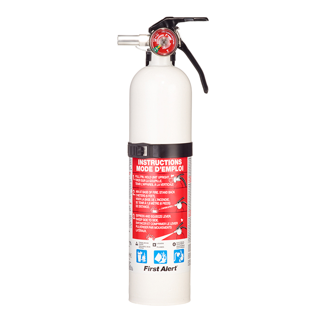 FIRST ALERT TYPE 1A10-BC EXTINGUISHER METAL WHITE 2.5LB