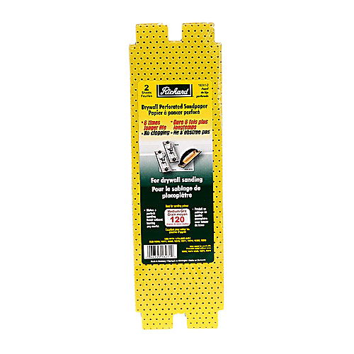 RICHARD 120 GRIT SANDPAPER SANDPAPER YELLOW 11 3/4x3 3/8"xPK2