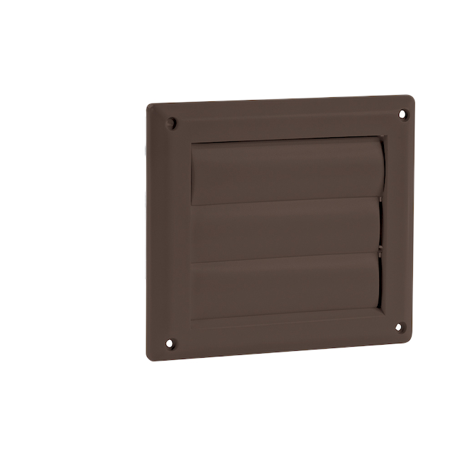 IMPERIAL LOUVERED VENT HOOD PLASTIC BROWN 4"