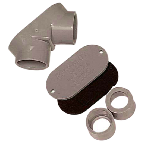 KRALOY ACCES ELBOW PVC GREY 1/2"3/4"