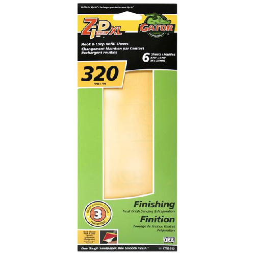 RUST-OLEUM HOOK&LOOP SANDING PAPER ALUM.OXIDE GOLD 3 7/8x9 7/8"xGT320