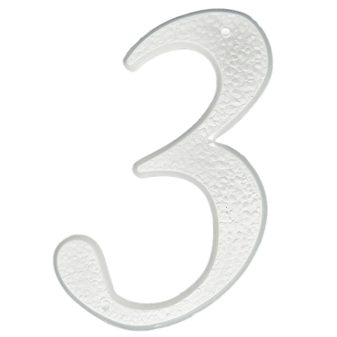 KLASSEN -3- NUMBER PLASTIC WHITE 5"