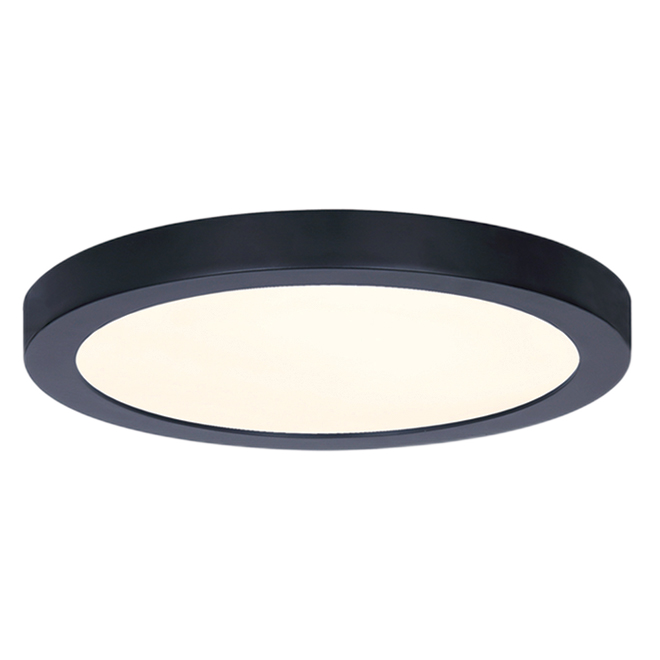 CANARM ROUND FLUSHMOUNT LED METAL/ACRYL. BLACK 11"x15W