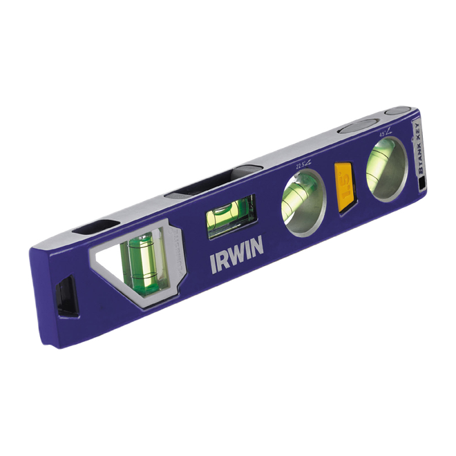 IRWIN MAGNETIC TORPEDO LEVEL ALUMINUM BLUE 9"