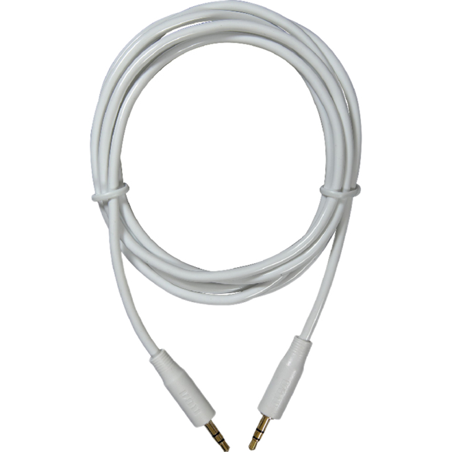 RCA AUDIO CABLE PLAST/METAL WHITE 6' 3.5MM