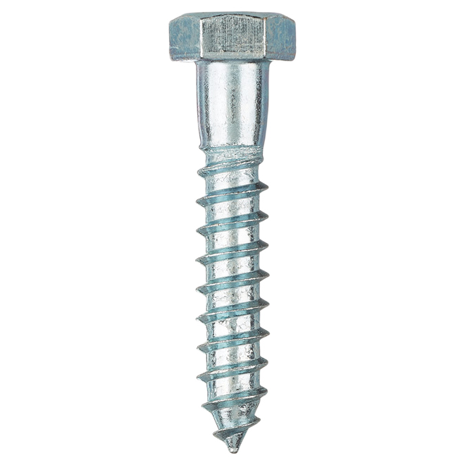 RELIABLE HEX.HEAD LAG SCREW STEEL ZINC 3/8x2"x50BX