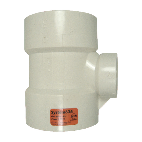 SYSTEME 636 HUB TEE-WYE PVC PVC WHITE 3x3x1 1/2"