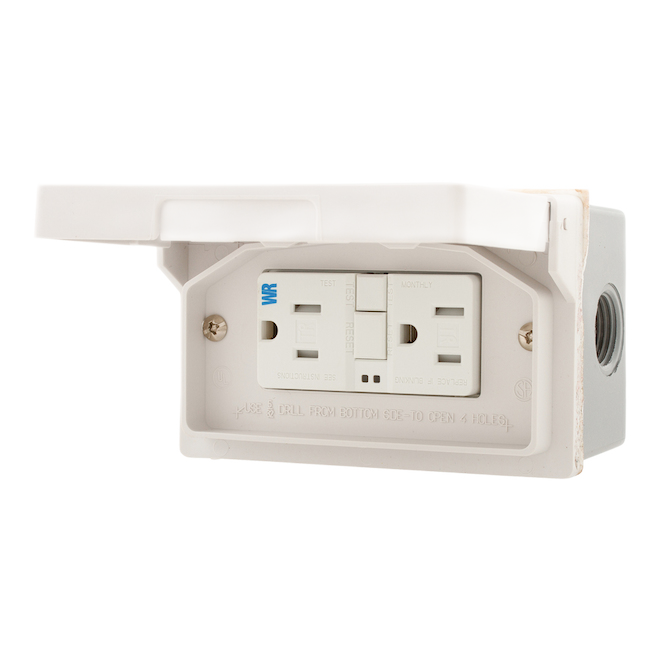 EATON WP GFCI KIT HORIZ 15A WHT