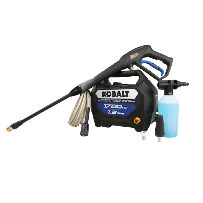 KOBALT CORDED PRESSURE WASHER BLACK 1700PSI 1.2GPM