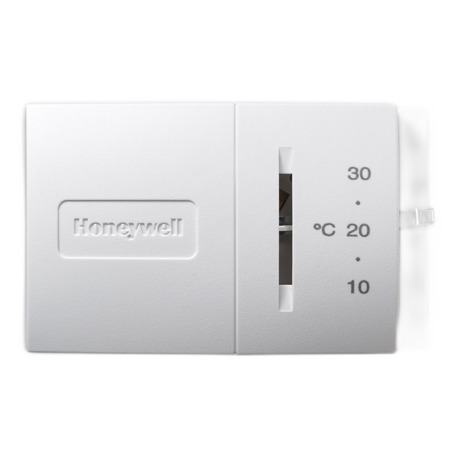 HONEYWELL MANUAL THERMOSTAT HORIZ. PLASTIC WHITE 24V