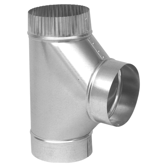 IMPERIAL VENTILATION TEE FITTING GALVANIZED STEEL 6x6x6" 26GA