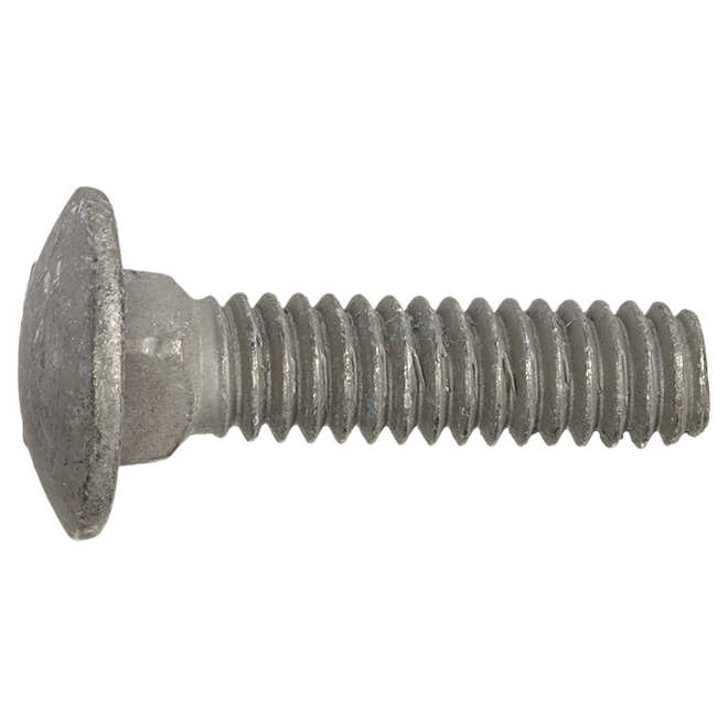 RELIABLE WITHOUT NUT CARRIAGE BOLT METAL GALV.STEEL 1/4x1"x50PK