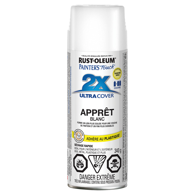 PAINTER'S TOUCH ULT.COVER 2X INT/EXT PAINT WHITE PRIM. 340GR