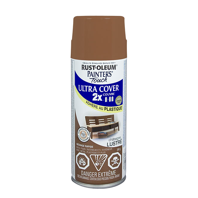PAINTER'S TOUCH ULT.COVER 2X INT/EXT PAINT AEROSOL GL CHESTNUT 340GR