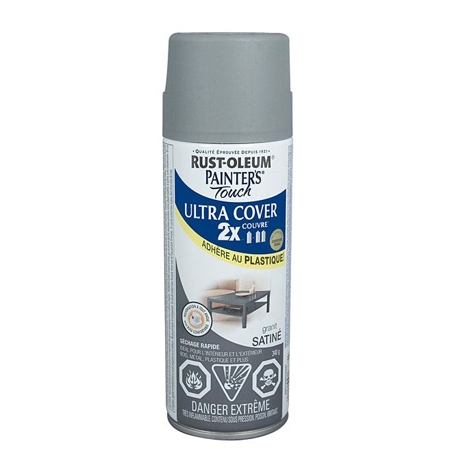PAINTER'S TOUCH ULT.COVER 2X INT/EXT PAINT AEROSOL SAT.GRANITE 340GR
