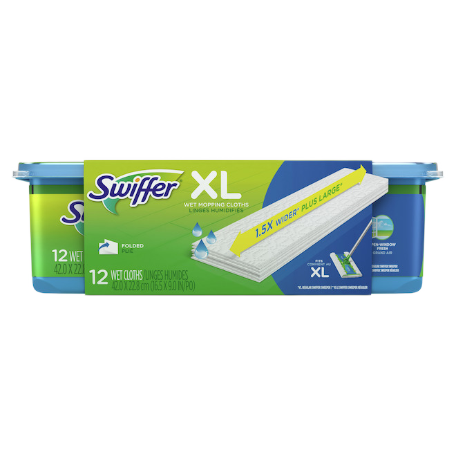 SWIFFER XL WET CLOTH MICROFIBER 12/PK