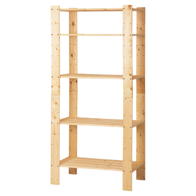 ADWOOD 5-SHELF SHELVES SOLID PINE NATURAL 30x16x60"