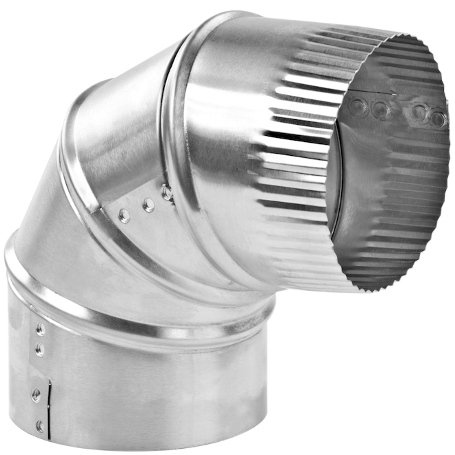 IMPERIAL ADJUSTABLE DUCT ELBOW ALUMINUM 4"x90DG