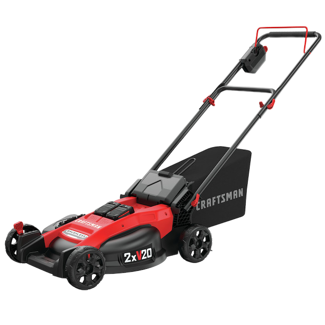 CRAFTSMAN BATTERY LAWN MOWER RED/BLACK 2x20V