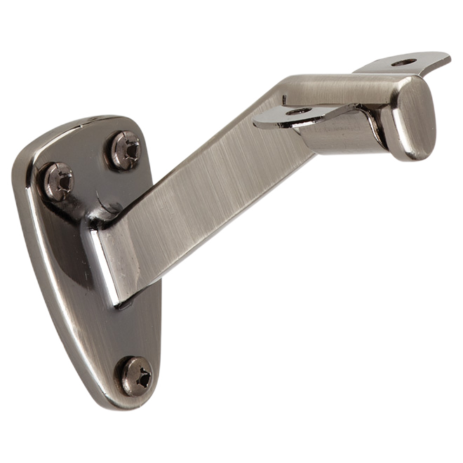 ONWARD HEAVY DUTY BRACKET HANDRAIL ALUMINUM ANT. NICKEL 4.25x2.5x2"