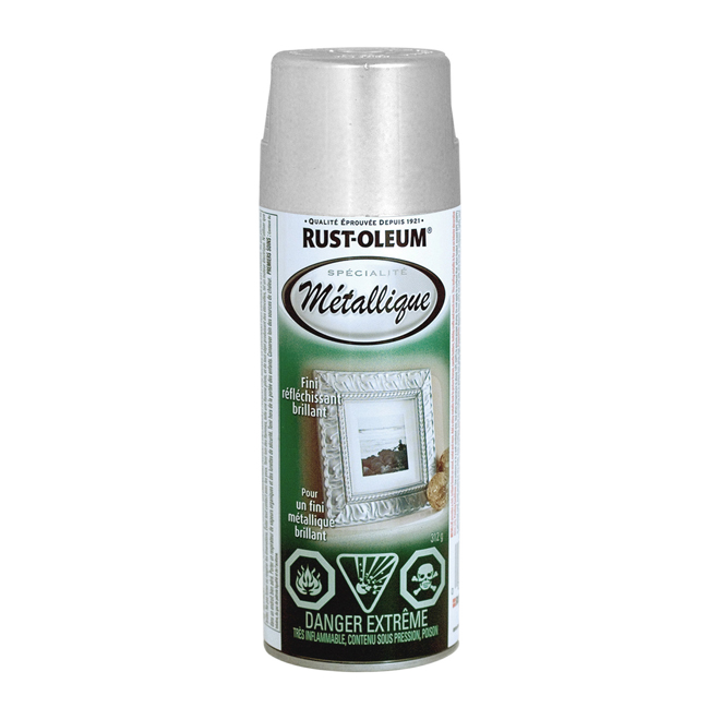 RUST-OLEUM METALLIC INT/EXT PAINT AEROSOL SILVER 312GR