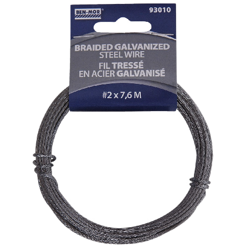 BEN-MOR BRAIDED WIRE STEEL GALVANIZED #2x7.6MxCR1