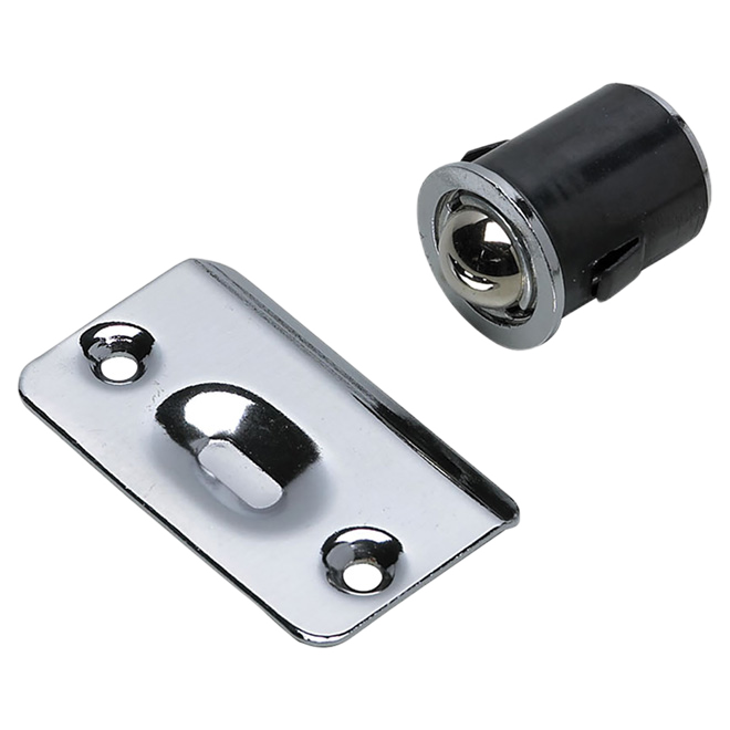 ONWARD DRIVE-IN BALL CATCH METAL BRUS.CHROME 1 5/32x1"