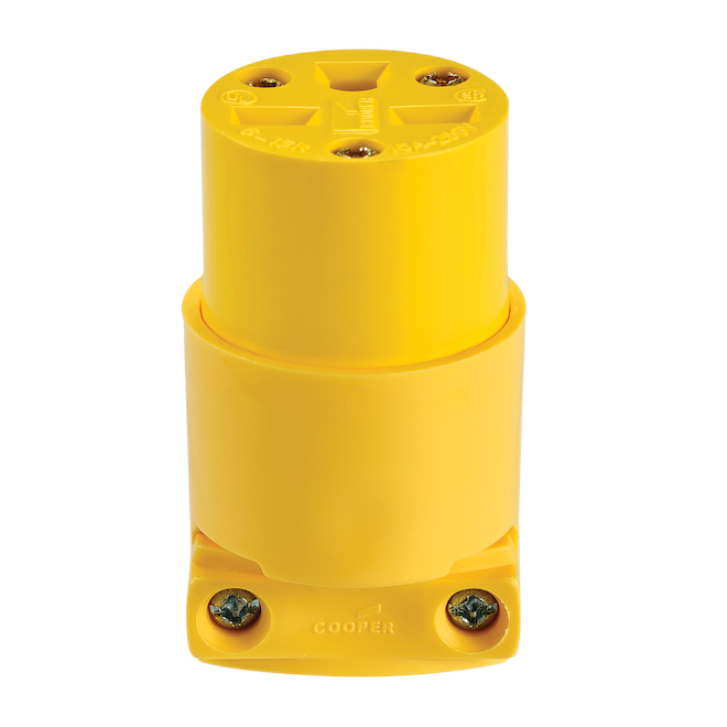 EATON STRAIGHT CONNECTOR 2P3W VINYL YELLOW 15AM 250V