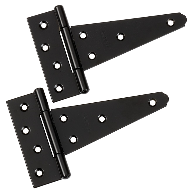 ONWARD HEAVY DUTY TEE HINGE STEEL BLACK 6"x2PK