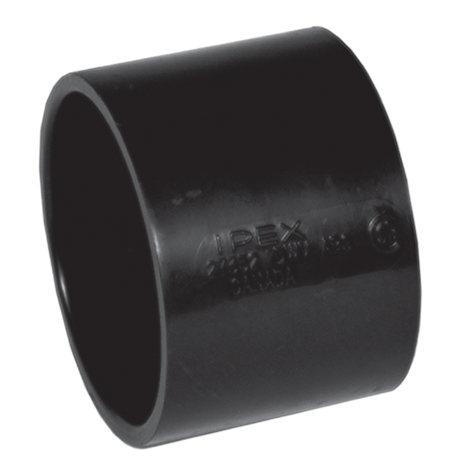 IPEX HUB COUPLING ABS-DWV BLACK 3"