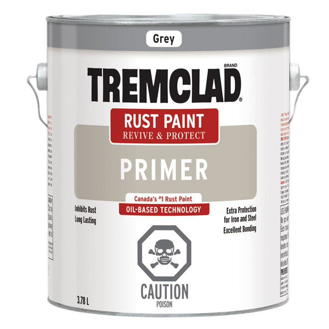 Departments TREMCLAD FOR METAL OXIDE PRIMER GREY 3.78L