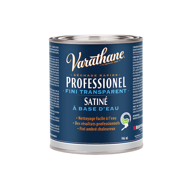 VARATHANE INTERIOR PROFESSION.VARNISH WATER BASE SATINY 946ML