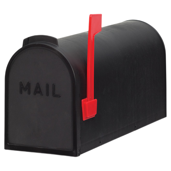 PRO-DF COUNTRY MAILBOX PLASTIC BLACK 7x20x10"