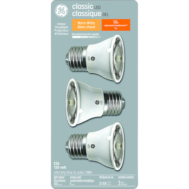 GE PAR16 LED BULB PLASTIC BRIGHT WTHE 5.5W-3/PK