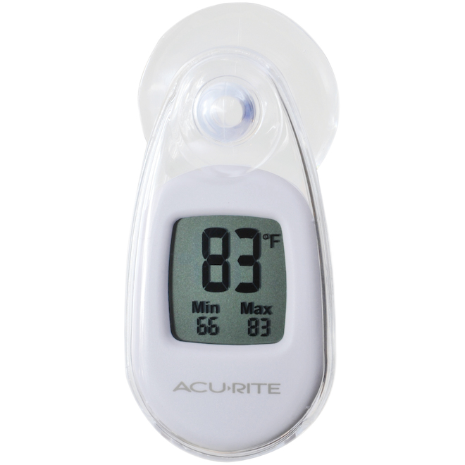 ACURITE DIGITAL WINDOW THERMOMETER PLASTIC WHITE