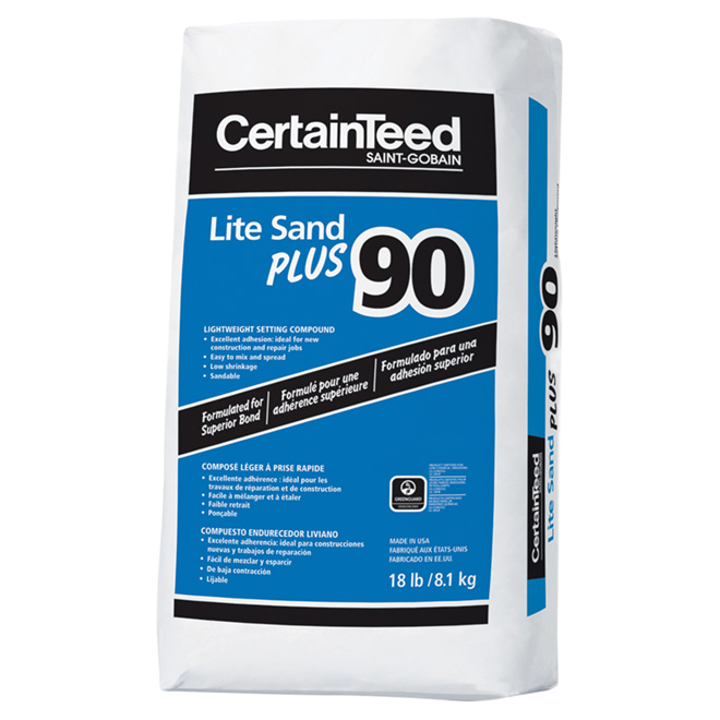 CERTAINTEED PLUS 90 LITE SAND COMPOUND POWDER WHITE 8.1KG