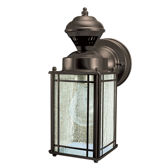 HEATH ZENITH MOTION SENS. WALLMOUNT LANTERN DOWNWARD OUT BRONZE