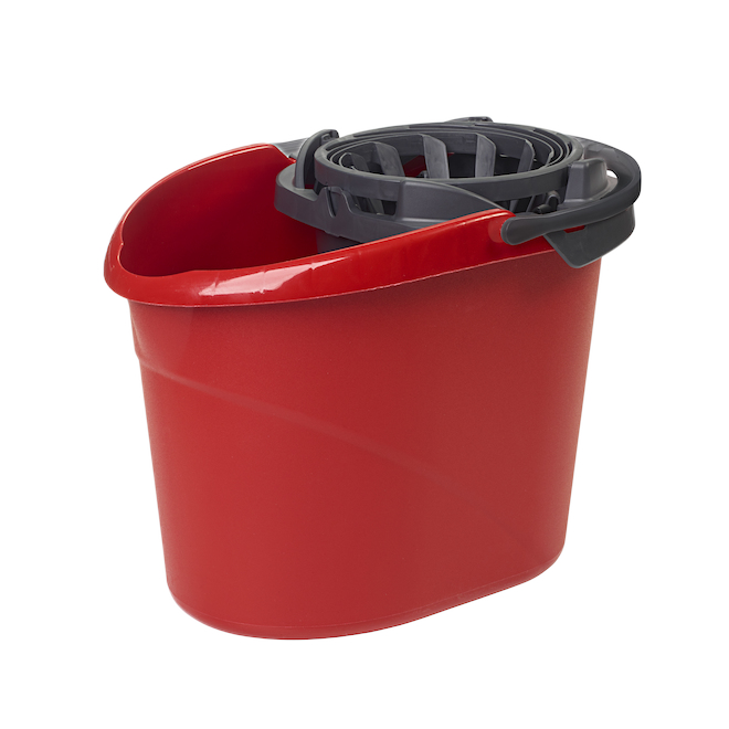 VILEDA QUICK WRING BUCKET RESIN RED 10L