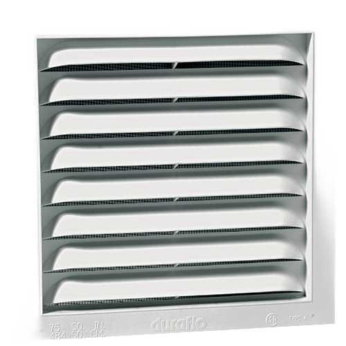 DURAFLO GABLE VENT PLASTIC WHITE 12x12"