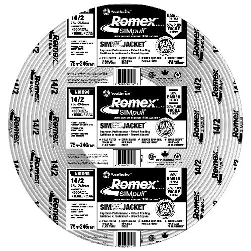 SOUTHWIRE 75 METRE SP NMD-90 WIRE 14/2 COPPER 14/2x75M