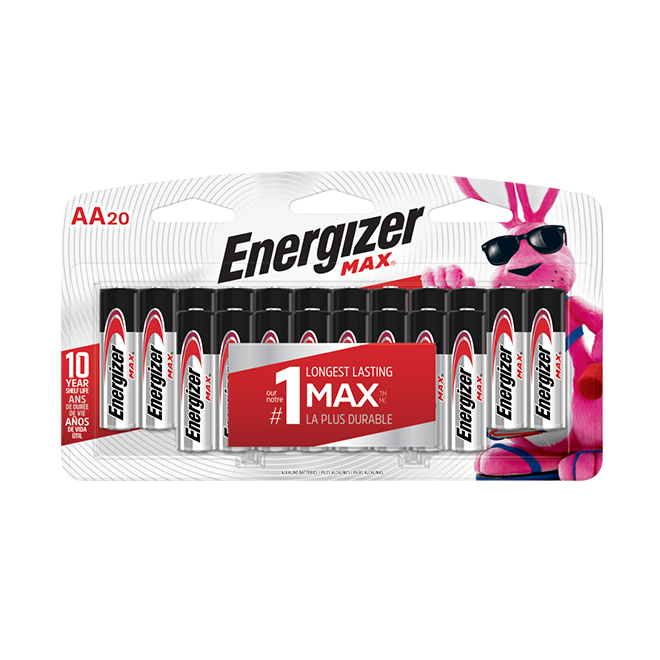 ENERGIZER AA ALKALINE BATTERIES 20/PK