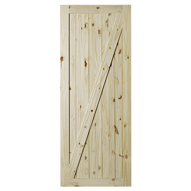 COLONIAL ELEGANCE CHALET BARN DOOR PINE NATURAL 33x84x1 3/8"