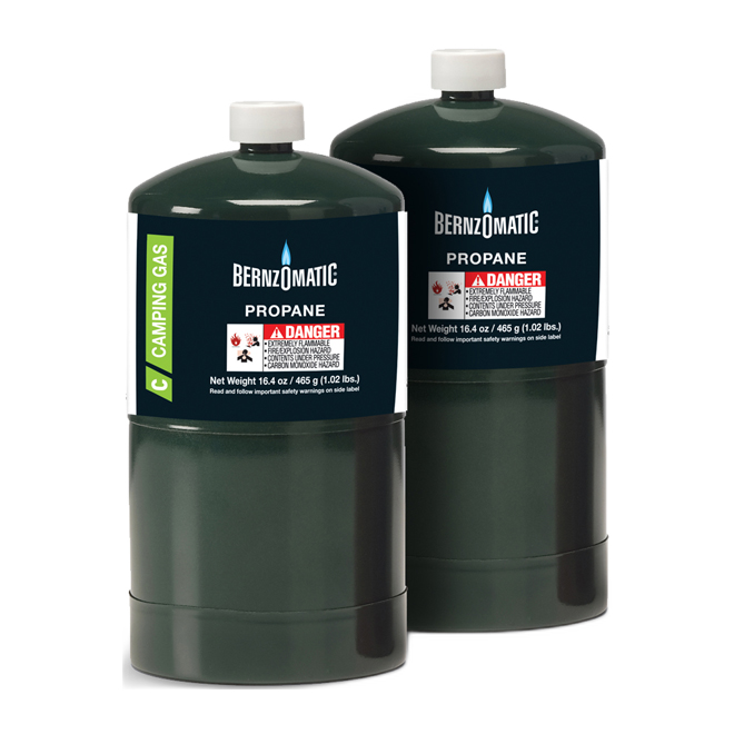 BERNZOMATIC CYLINDER PROPANE GREEN 16OZxPK2