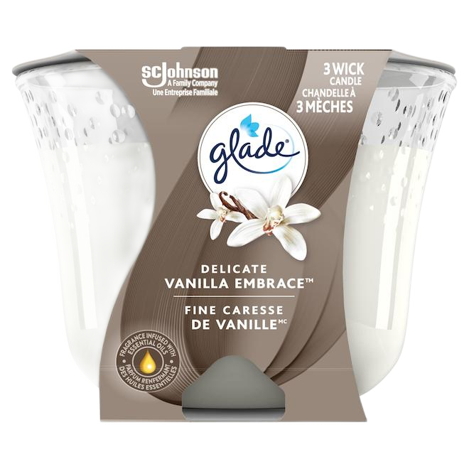 GLADE VANILLA CANDLE 3-WICK