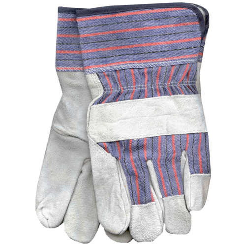 BBH GROUP MEN WORKING GLOVE COW SPLIT STRIPE LRG