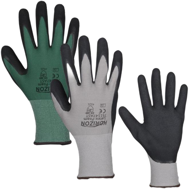 HORIZON GLOVES POLY/LATEX ASSORTED LRG-XL