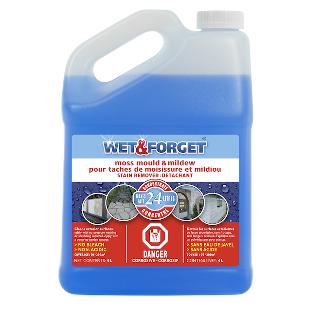 WET AND FORGET STAIN REMOVE OUTDOOR CLEANER CONCENTRATE 4L