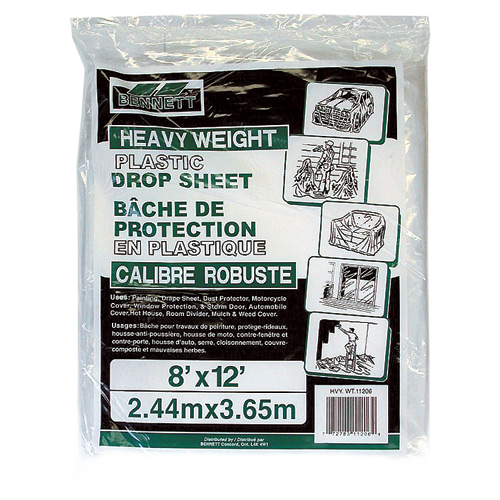 BENNETT DROP SHEET PLASTIC 8X12'