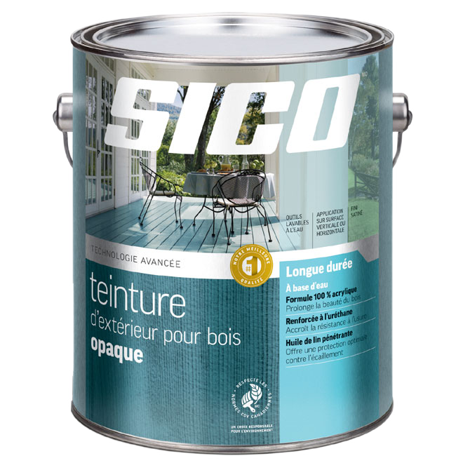 SICO SOLID STAIN EXTERIOR LATEX WHITE 3.78L