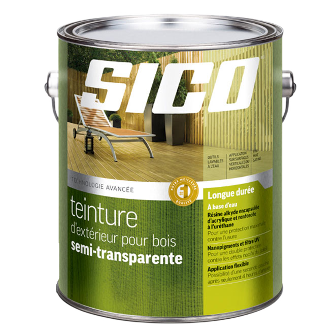 SICO SEMI-TRANSP. STAIN EXTERIOR ALKYD RESIN TINT BASE 3.6L